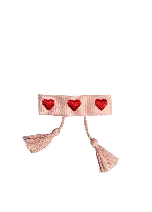 HEART EMBROIDERED BRACELET