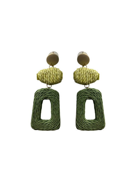 GREEN BOHEMIAN EARRINGS
