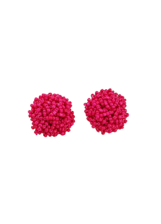 HOT PINK STUD EARRINGS